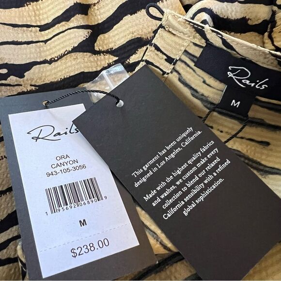 NWT Rails Dress Ora Printed Long Sleeve Pullover Golden Size M - Picture 8 of 13